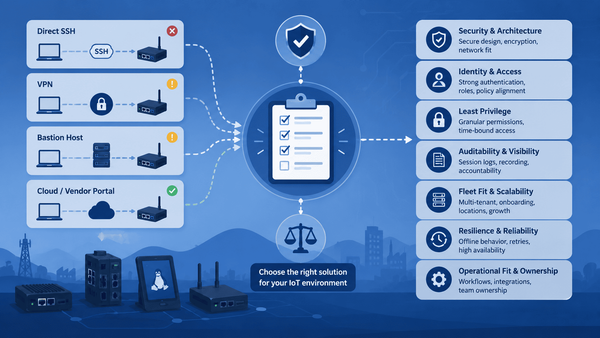 IoT remote-access evaluation across devices, security, and connectivity